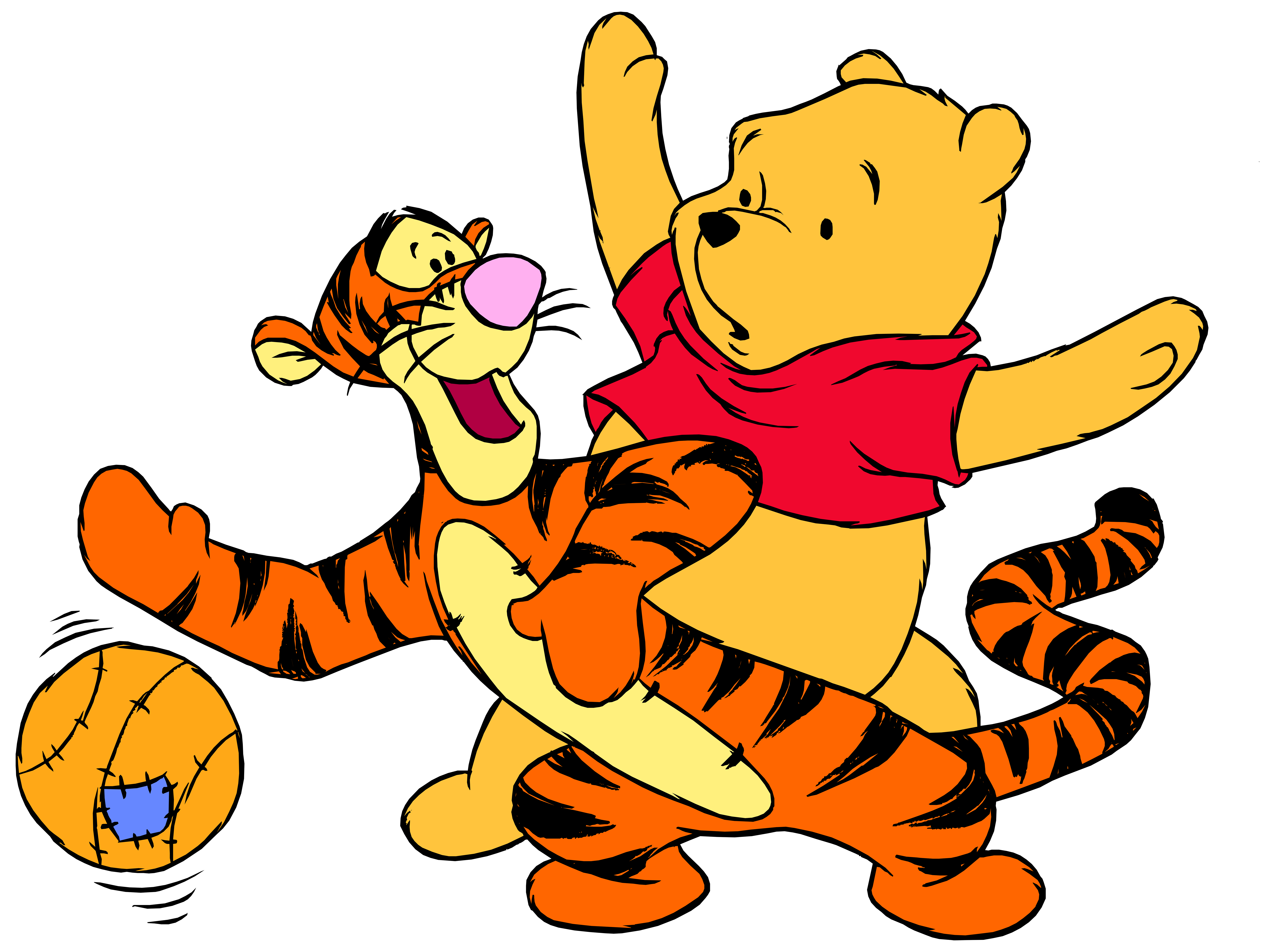 winnie the pooh playing football with tiger png image download #17494