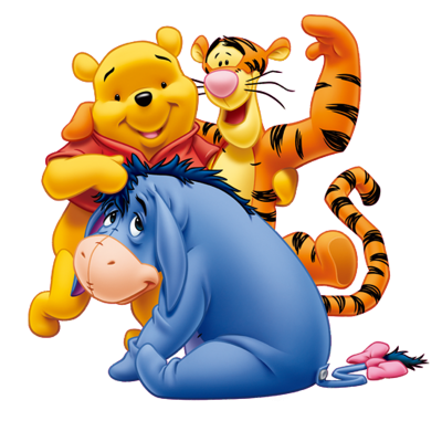 blue donkey, tiger and bear cartoon character png #17399