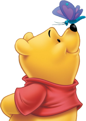 winnie the pooh with butterfly png #17484