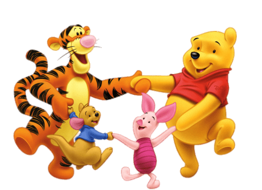 winnie the pooh with friends dancing png #17406