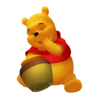 teddy bear eating honey winnie the pooh png #17394