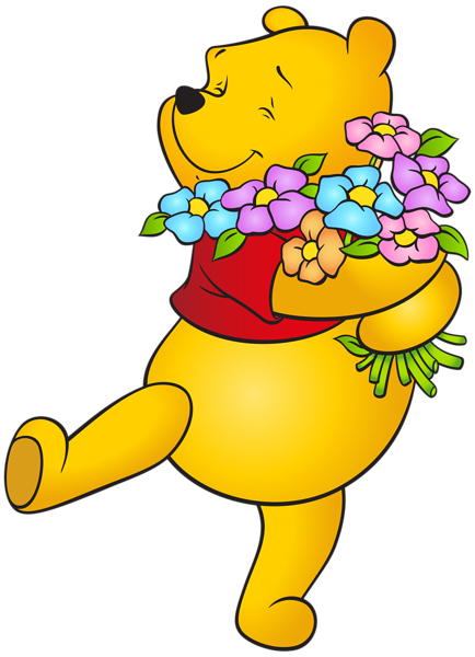 winnie the pooh flowers in hand png #17489