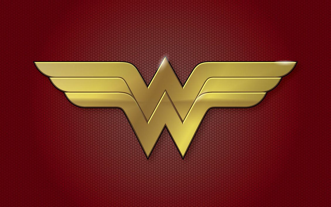 wonder woman on red background logo #1066