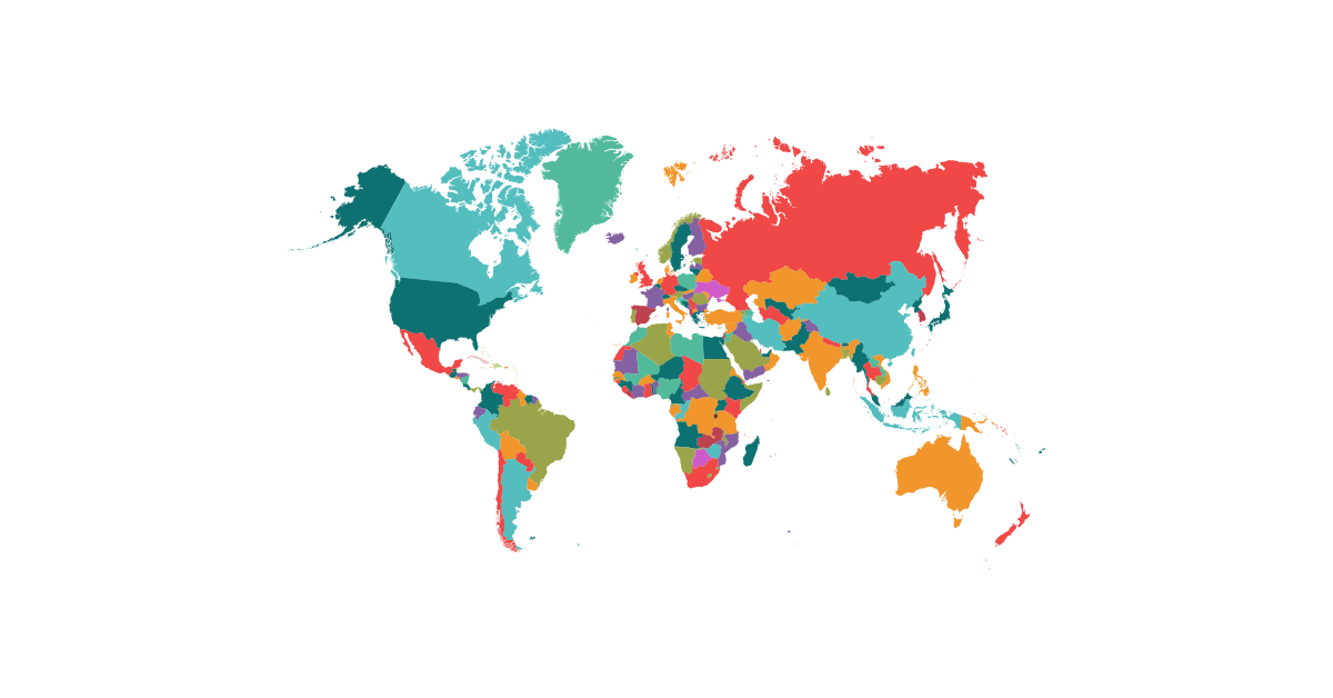 world map, political map the world vector and transparent #12281