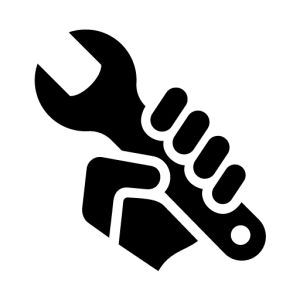 wrench in hands logo icon #39770