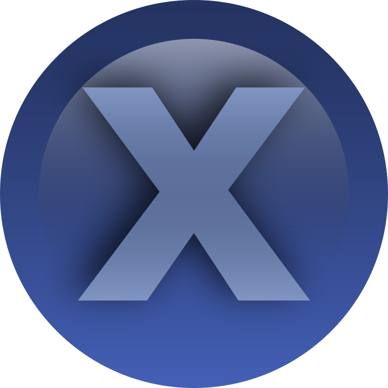 blue xbox button, letter, x button, close png #25958