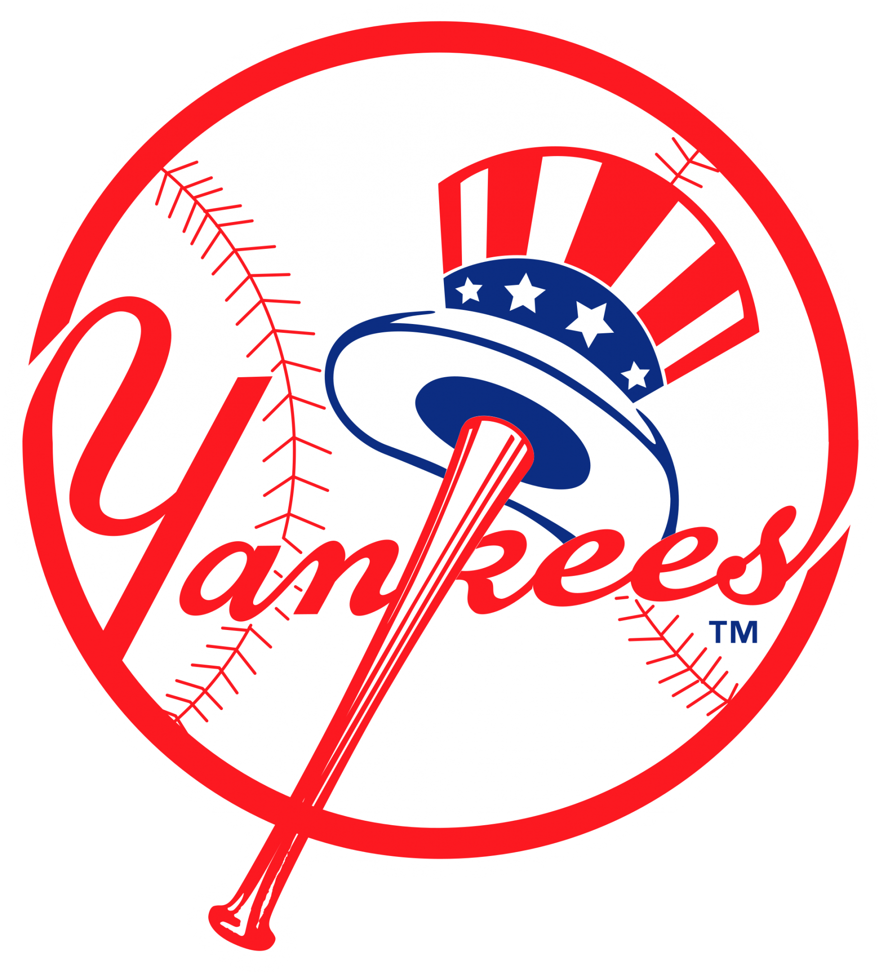 new york yankees red circle logo with usa hat png #42662