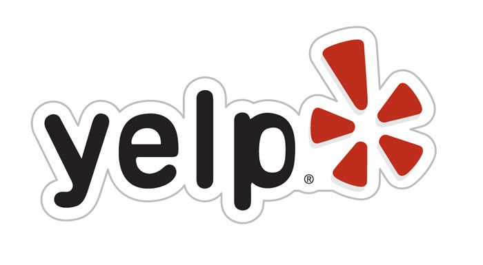 yelp black text and red icon #272
