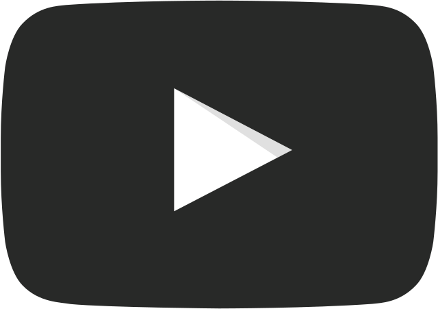 black youtube play button emblem for website icon #28286