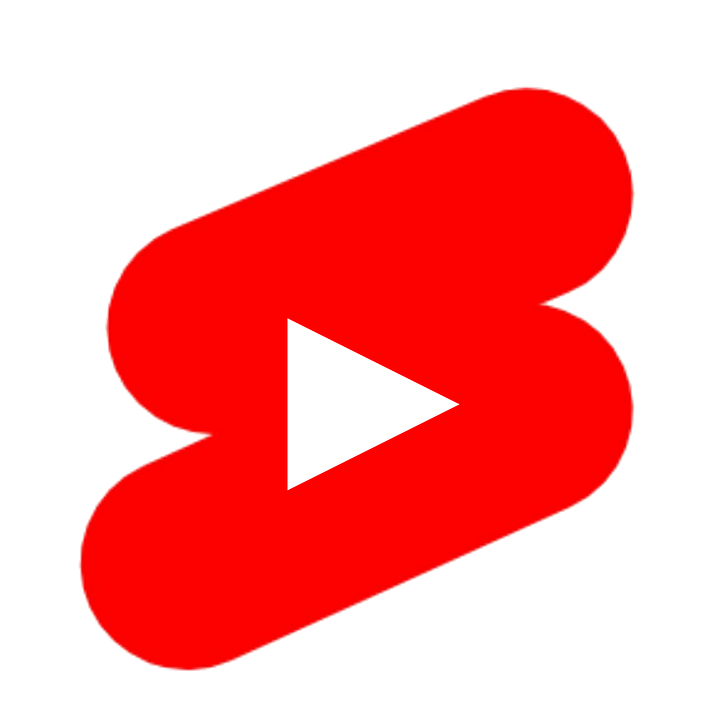 red shorts png logo with play icon
