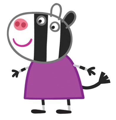 zebra, cartoon characters peppa pig png #29705