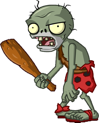 primitive zombie character, zombie with stick in hand #16114